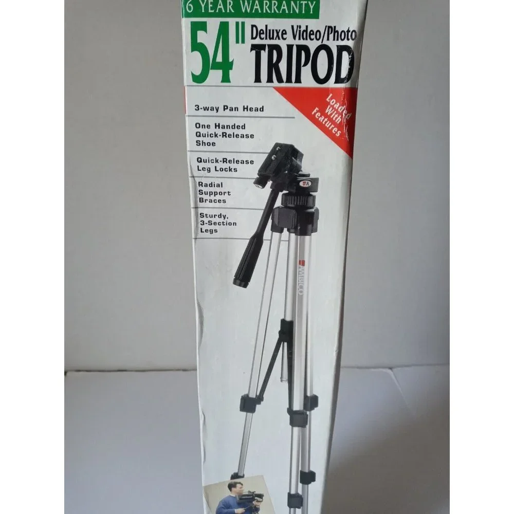 Ambico 54” Deluxe Ultra Light Weight Video/Photo Tripod